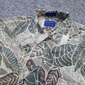PENDLETON Mens Size XL Hawaiian Aloha Camp Shirt Short Sleeve Button Front
